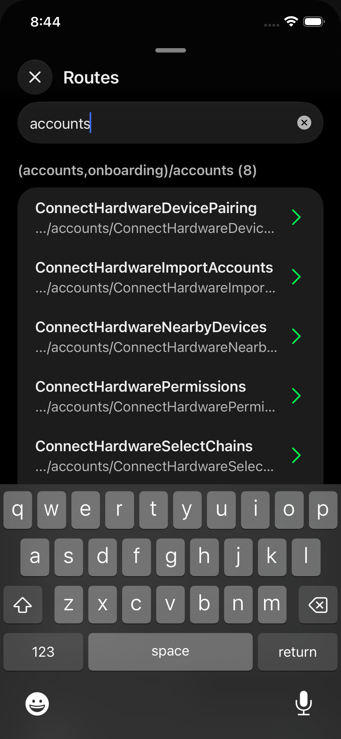screenshot of /(accounts)/accounts