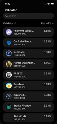 screenshot of /(chats,fungible,modules,perps,portfolio,predictions,socialProfile)/StakeStack