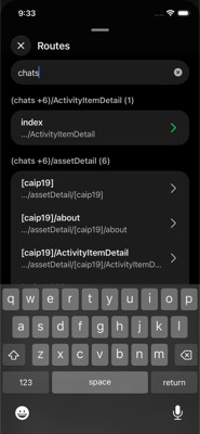 screenshot of /(chats)/chats