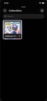 screenshot of /(collectibles)/collectibles
