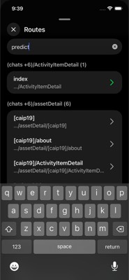 screenshot of /(drawer)/(main)/(tabs)/predict