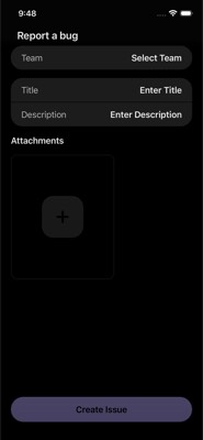 screenshot of /(onboarding)/MockBugReporterStack/MockBugReport