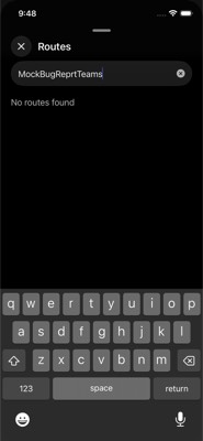 screenshot of /(onboarding)/MockBugReporterStack/MockBugReportTeams