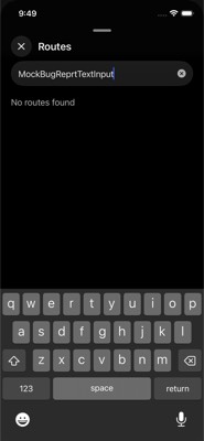 screenshot of /(onboarding)/MockBugReporterStack/MockBugReportTextInput
