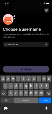 screenshot of /(onboarding)/OnboardingCreateUsername
