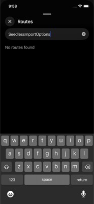 screenshot of /(onboarding)/SeedlessImportOptions