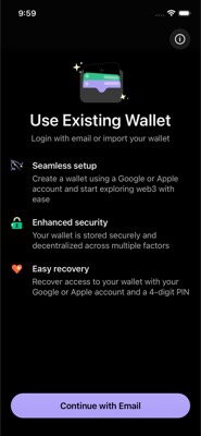 screenshot of /(onboarding)/SeedlessLogin