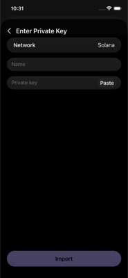 screenshot of /CashEnterPrivateKey